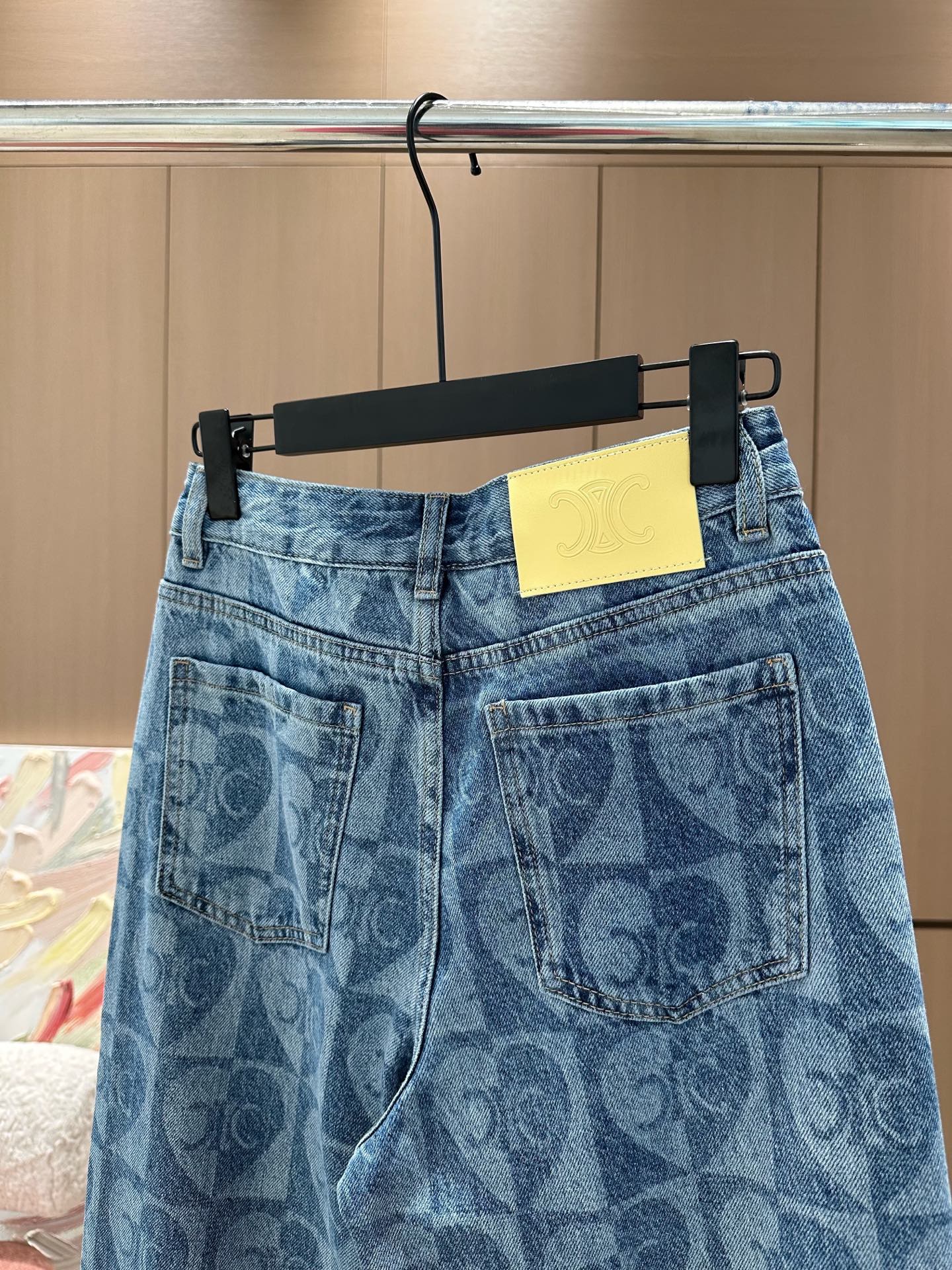 printed jeans