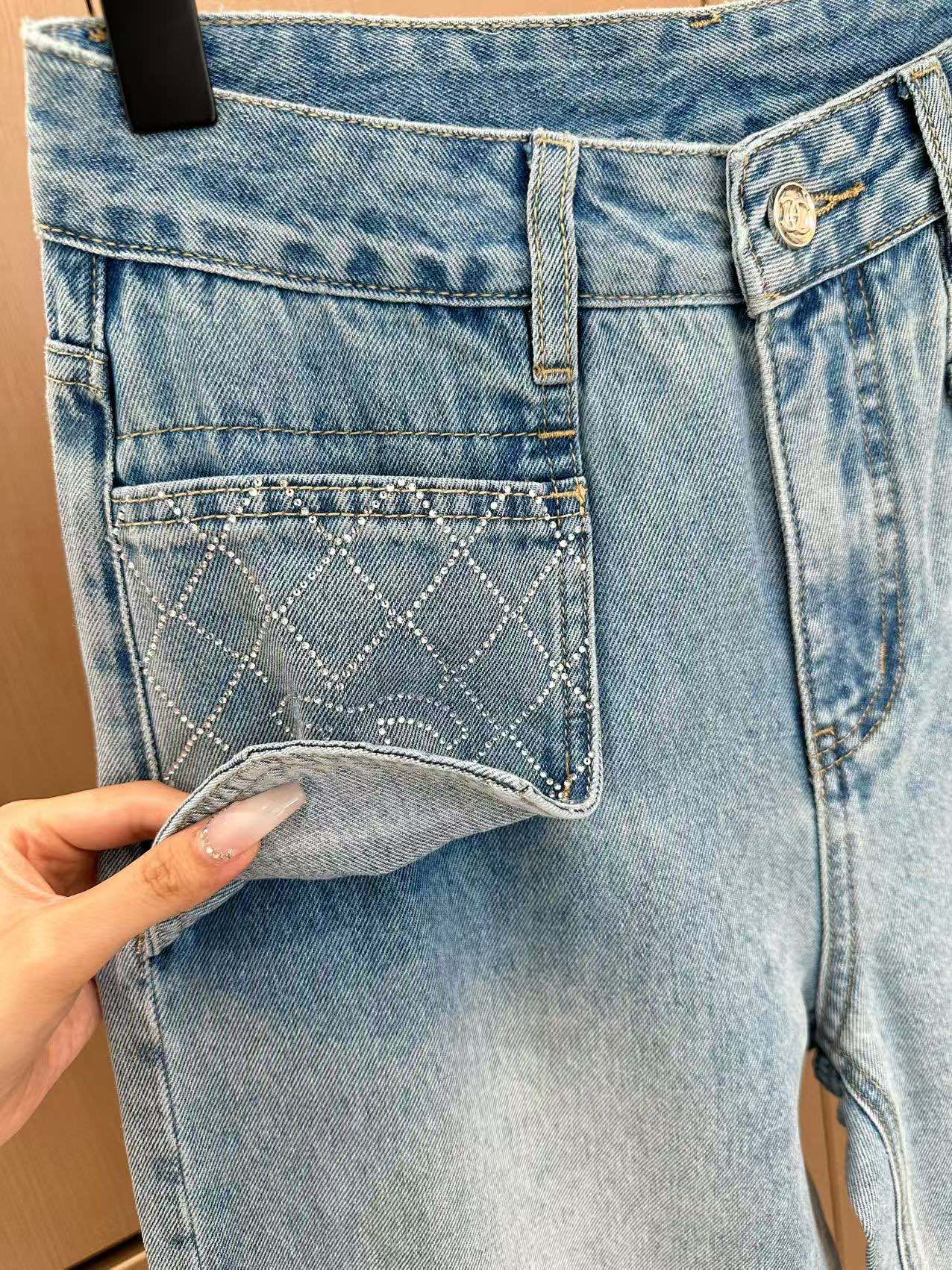 25SS Heavy Industry Hot Diamond Flip Bag Jeans