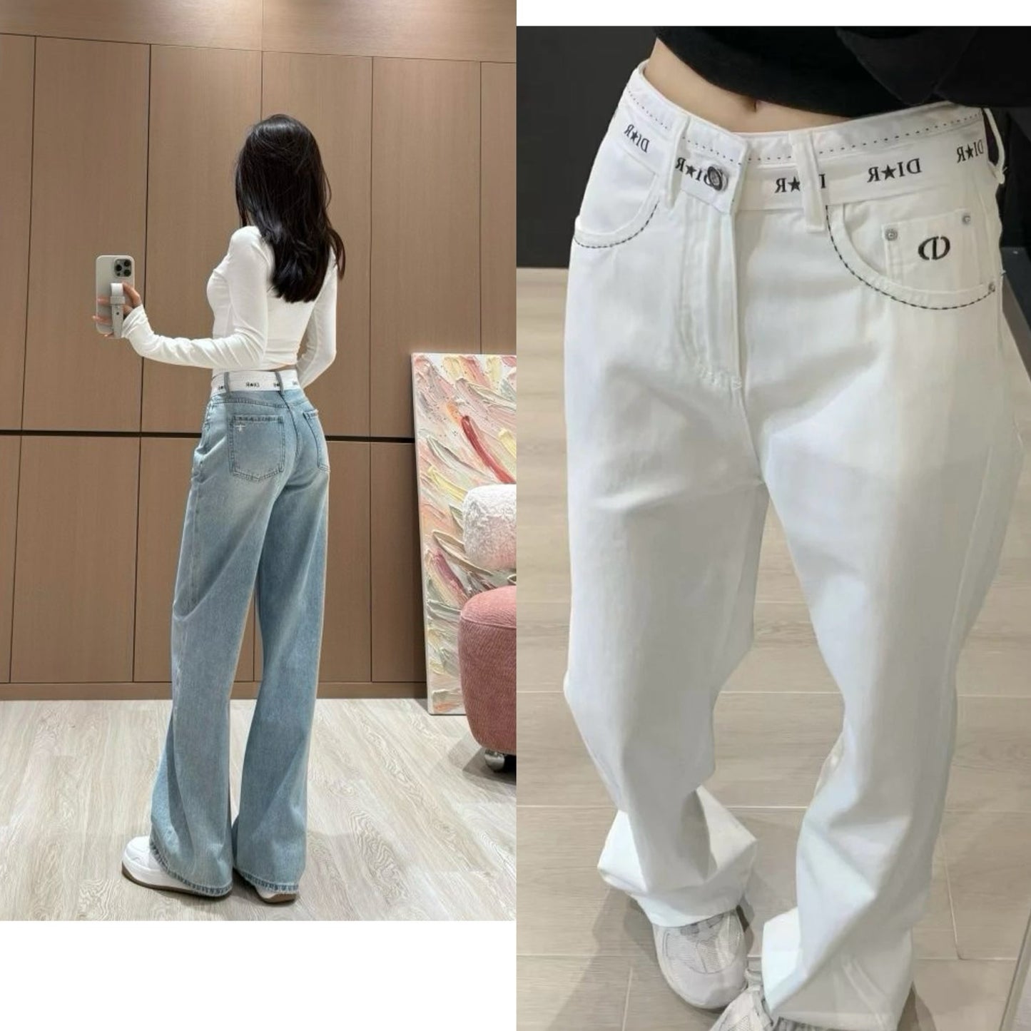 D Straight jeans