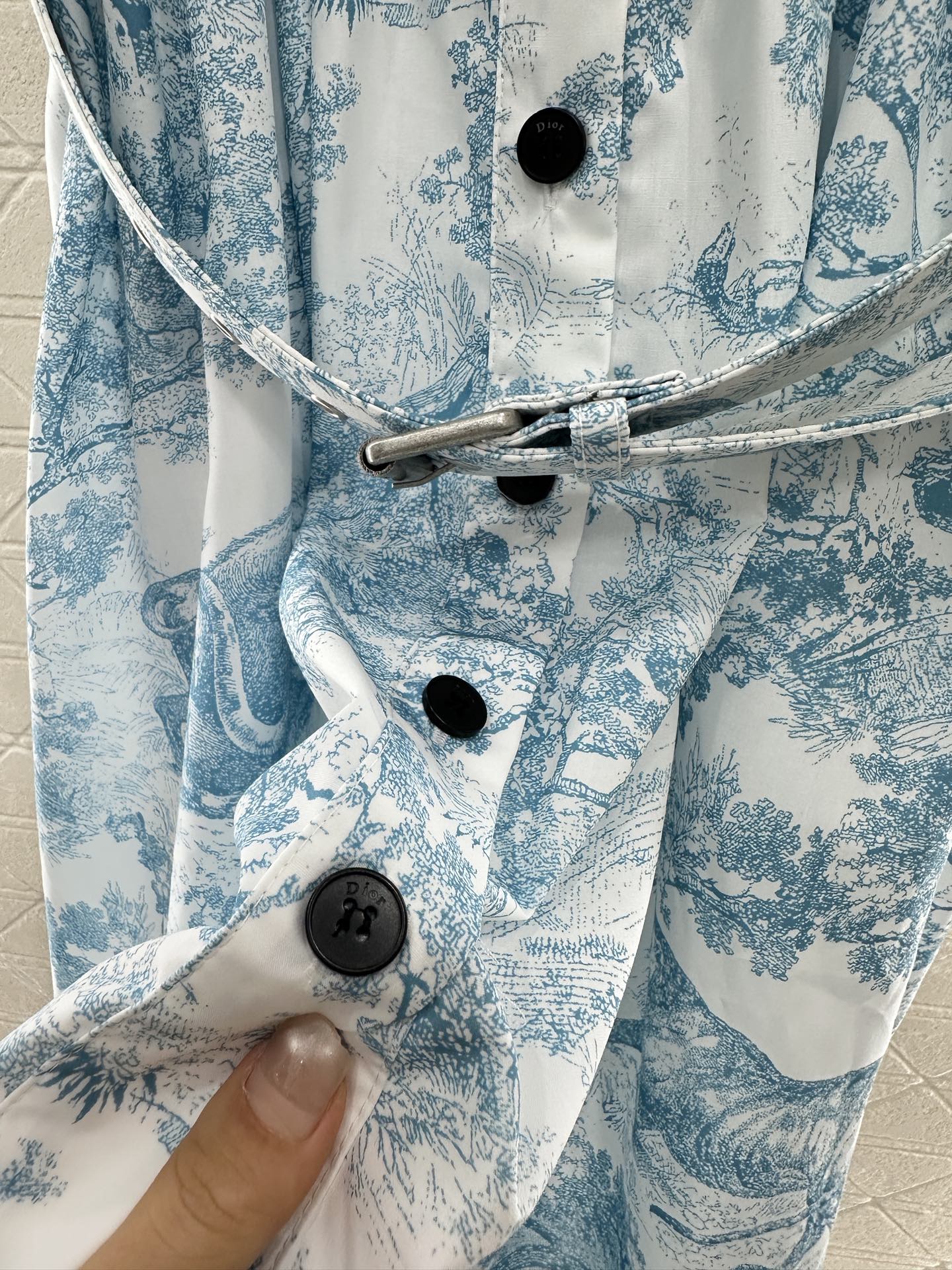 Flip collar short sleeved printed dress
