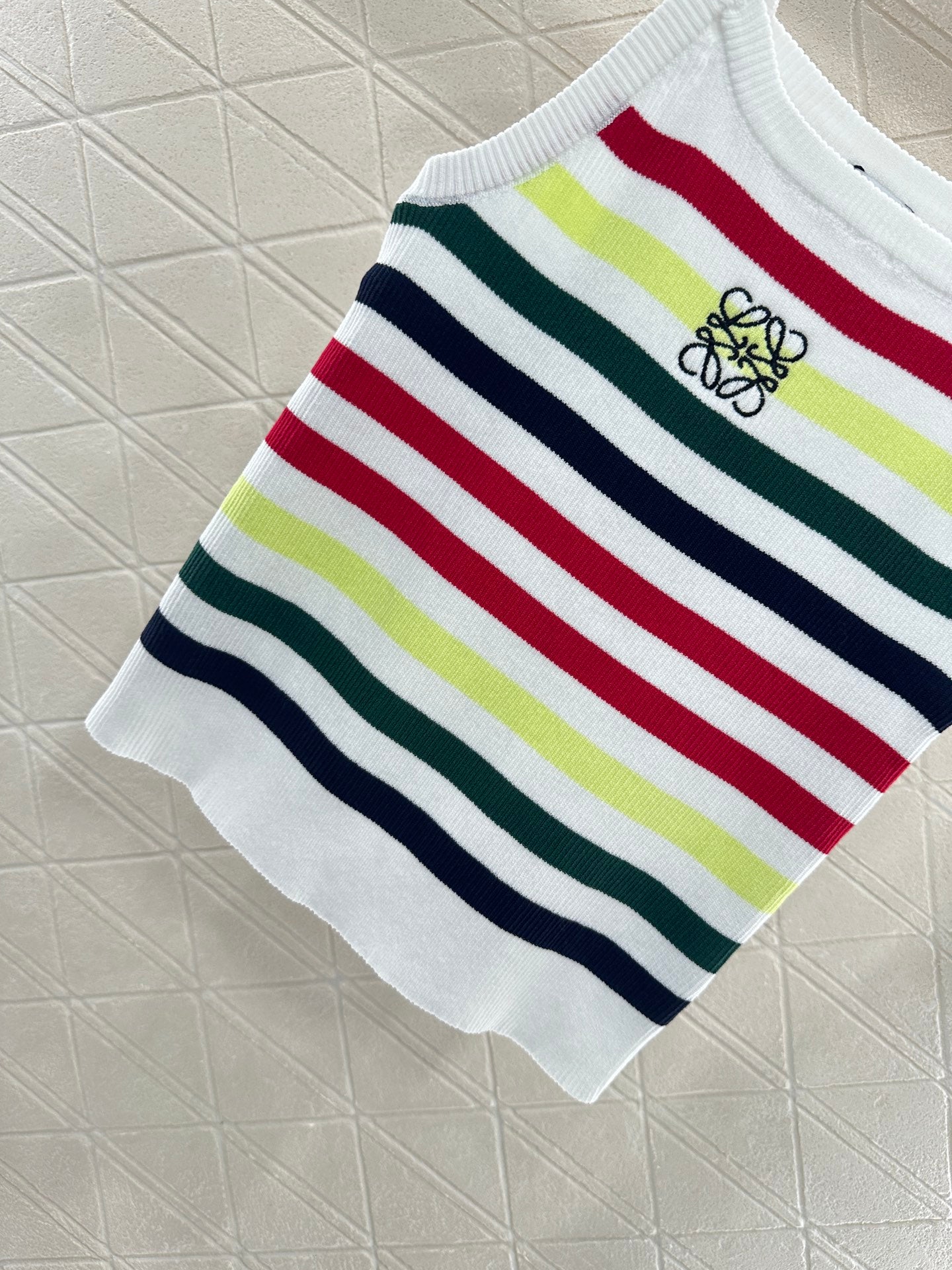 25ss Striped camisole knitted vest