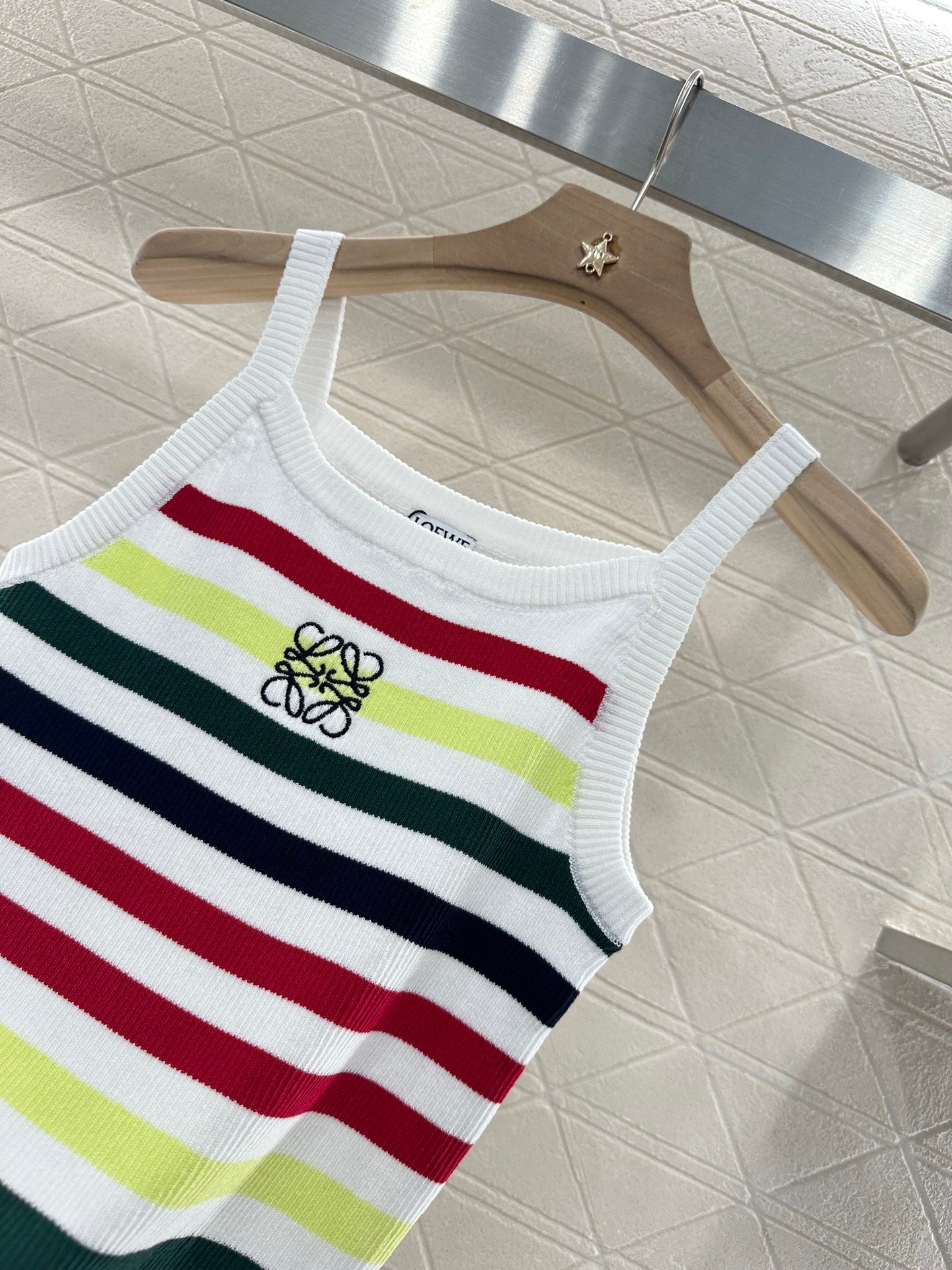 25ss Striped camisole knitted vest