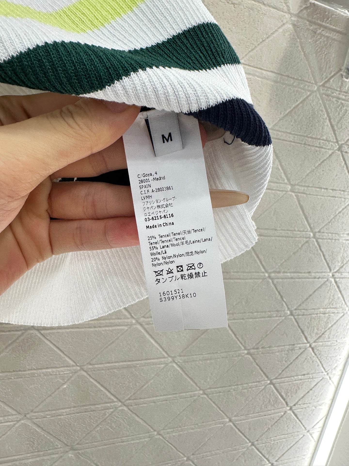 25ss Striped camisole knitted vest