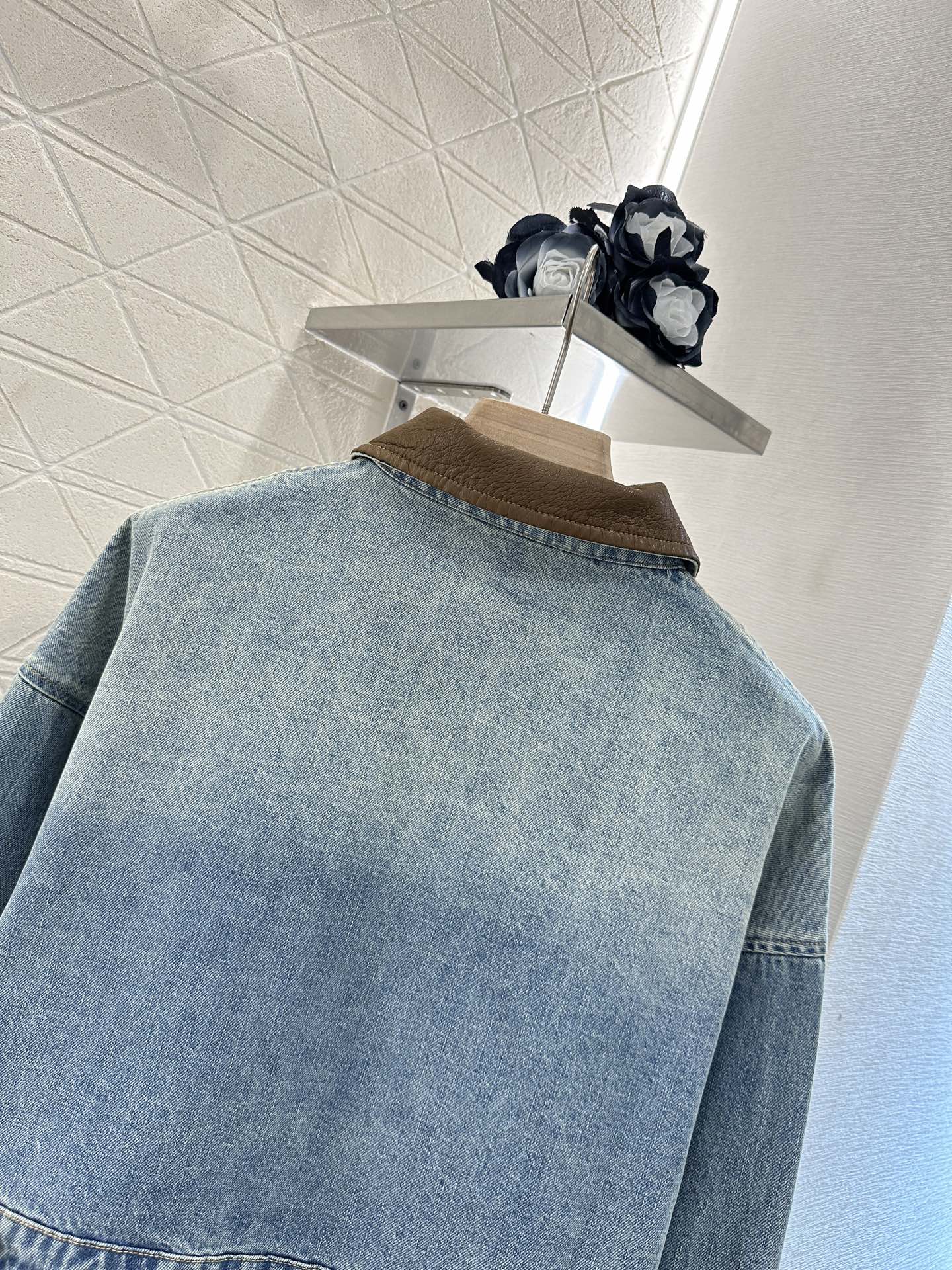 2025 Summer New Leather Denim Jacket