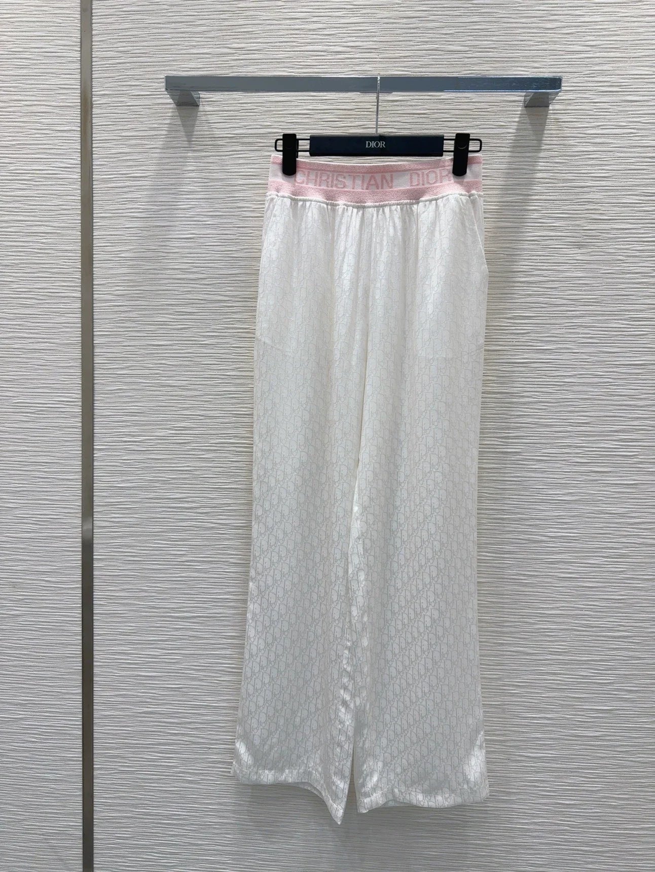 D 25 New Dark Flower Letter Ribbon Casual Trousers