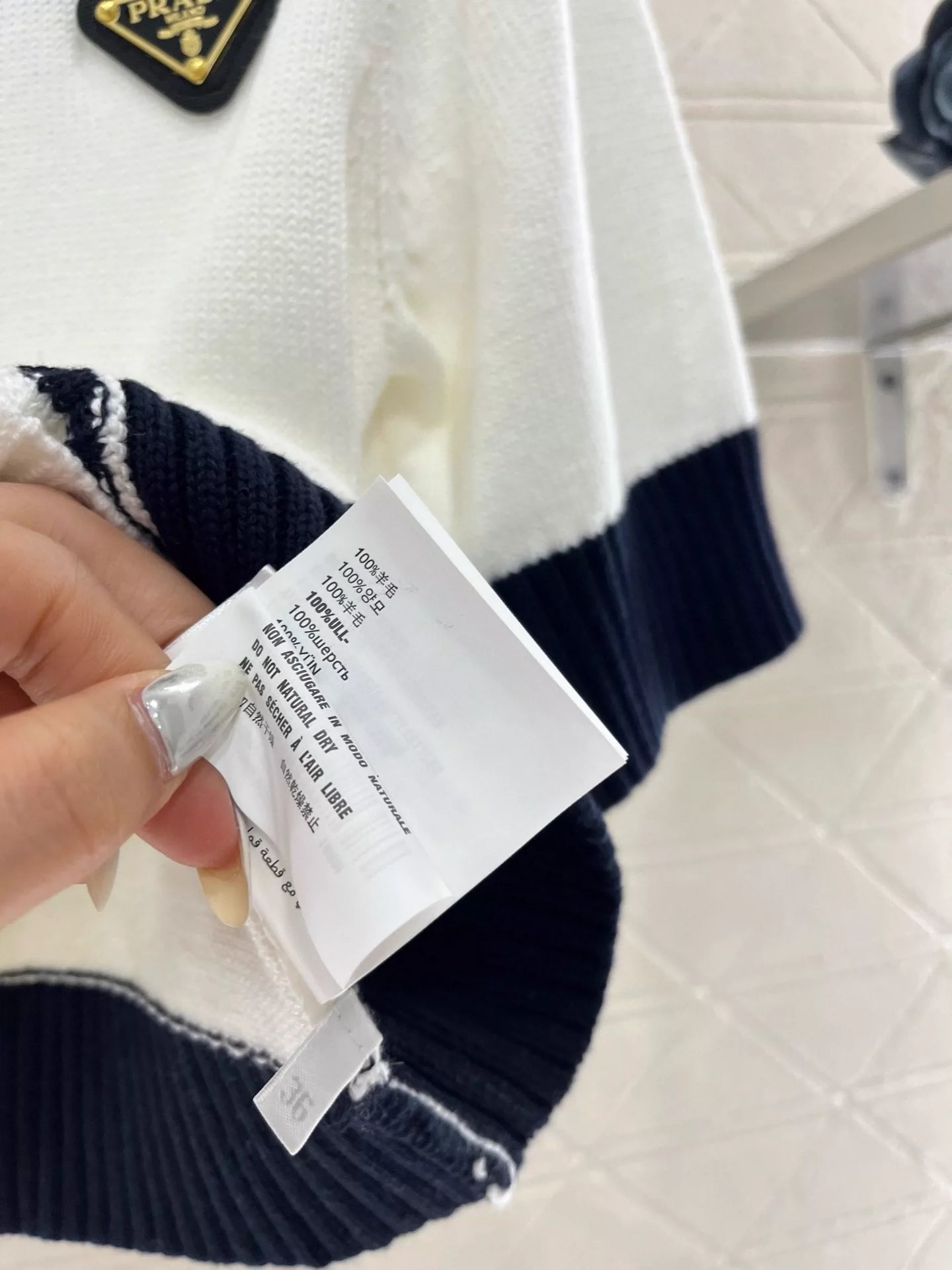 25SS Color blocking knitted cardigan