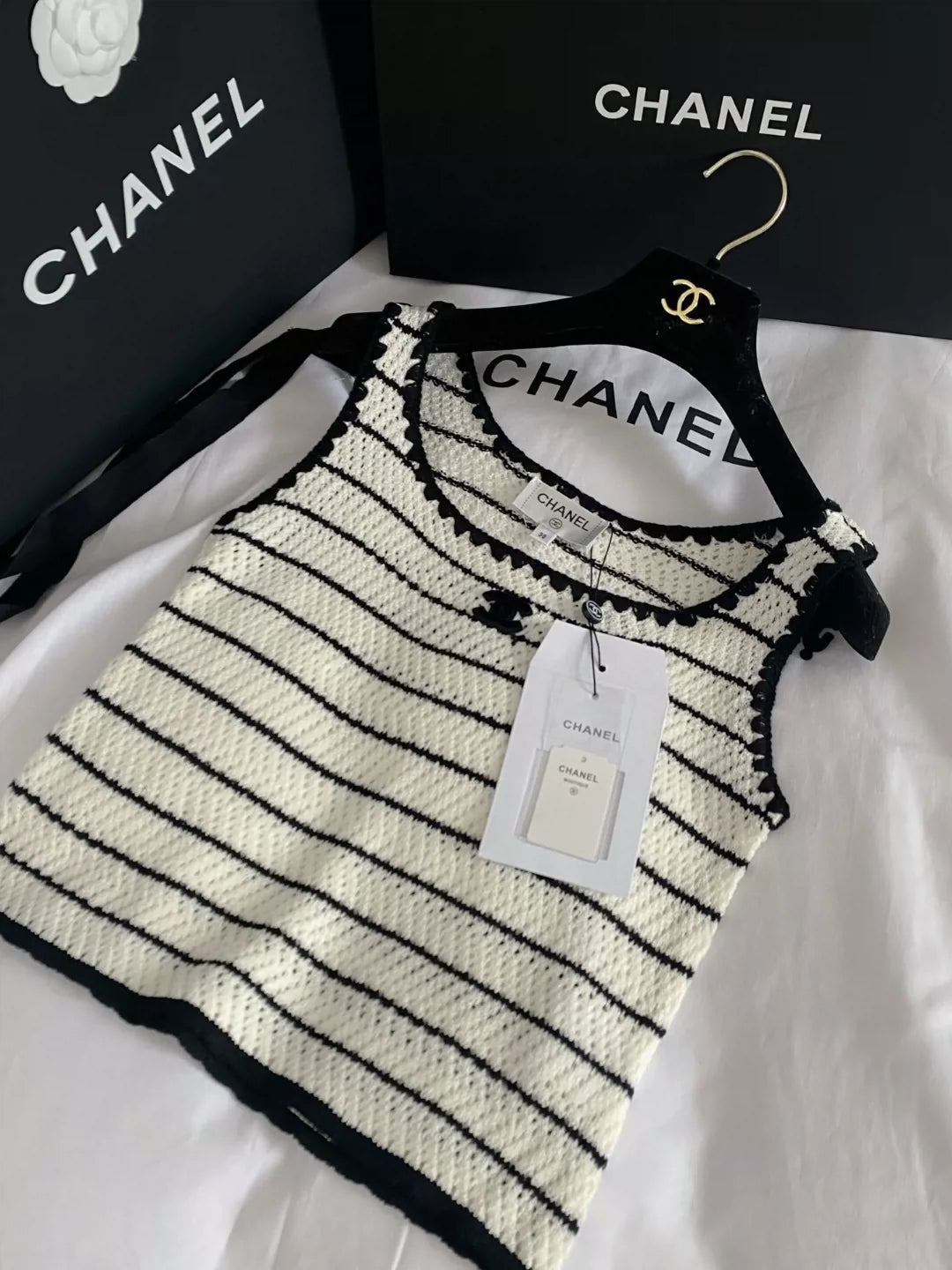 C 25 New Clashing Stripe Knit Tank Top