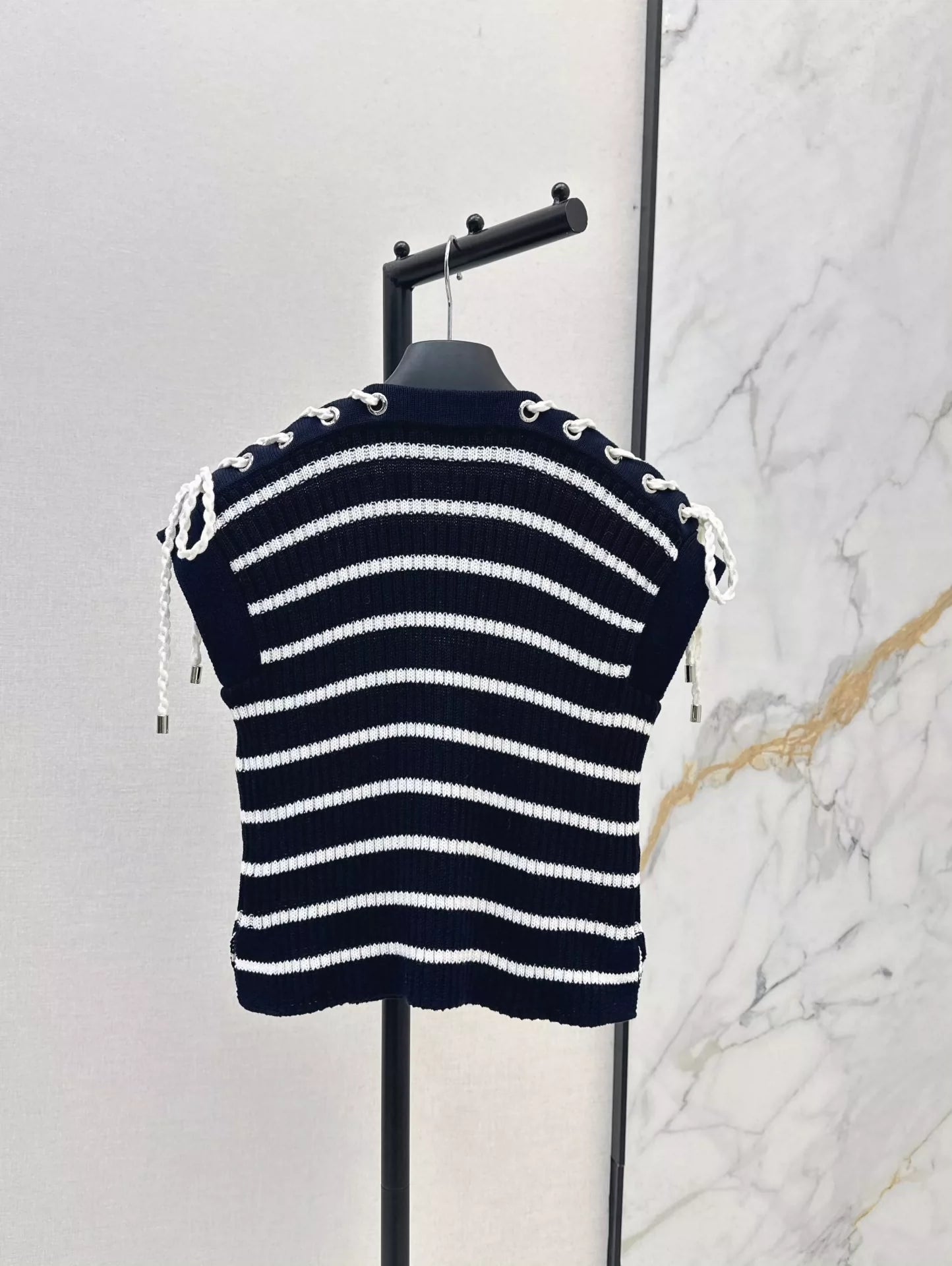 25SS Striped knitted top