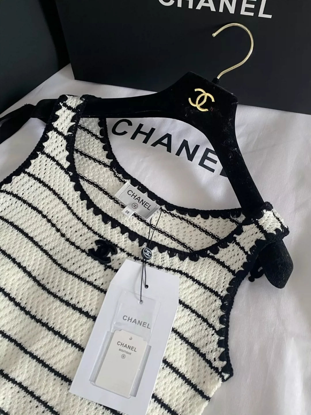 C 25 New Clashing Stripe Knit Tank Top