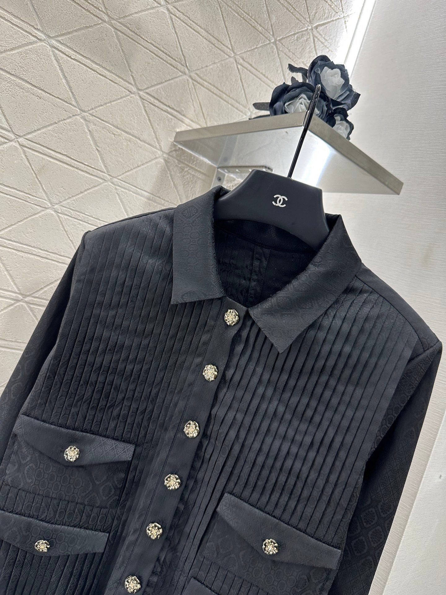 2025 New Arrival Long-sleeved shirt and culottes set