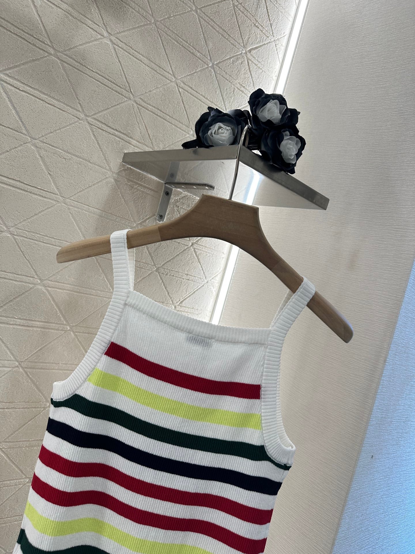 25ss Striped camisole knitted vest
