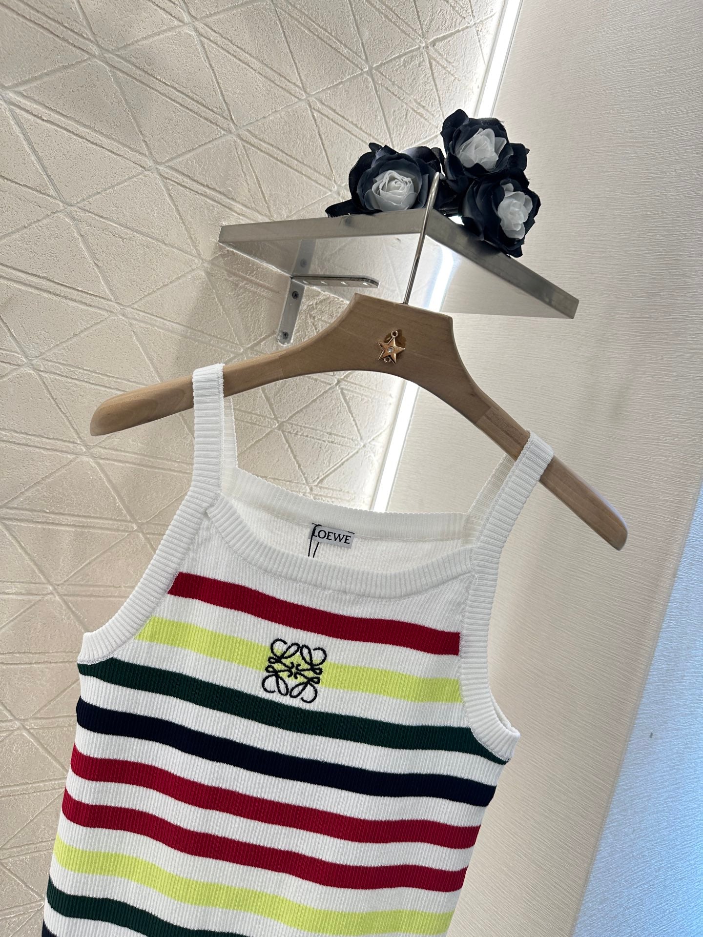 25ss Striped camisole knitted vest