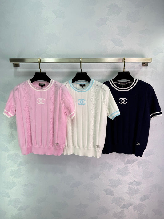 25ss Lingge Knitted Short Sleeve