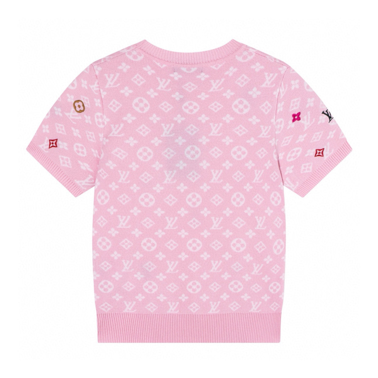 25 Knitted Embroidered Short Sleeve