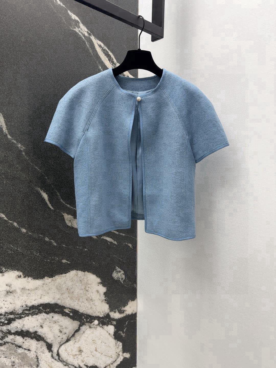 Early spring new arrival haze blue retro elegant suit