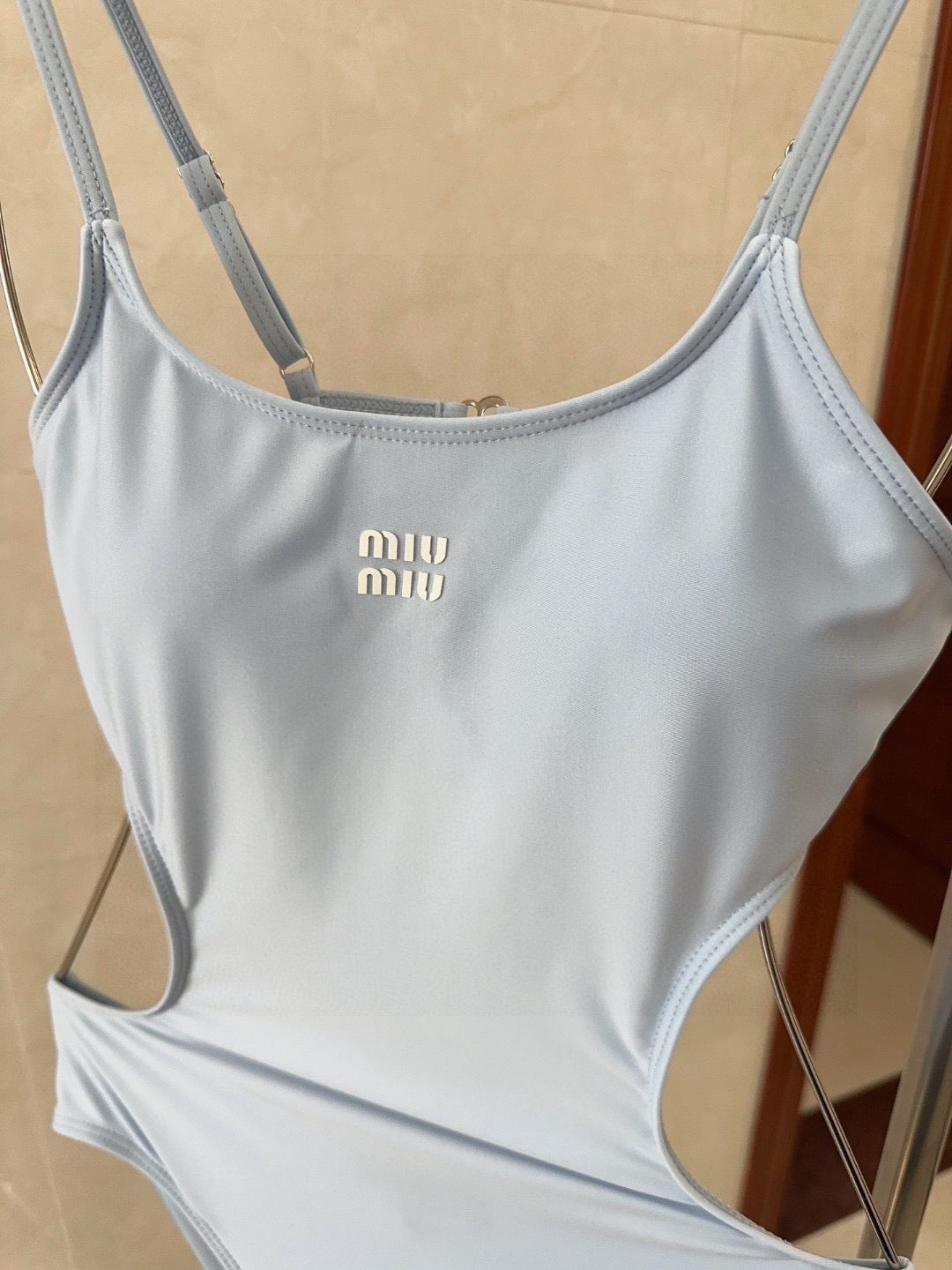 25ss Sky blue one-piece swimsuit