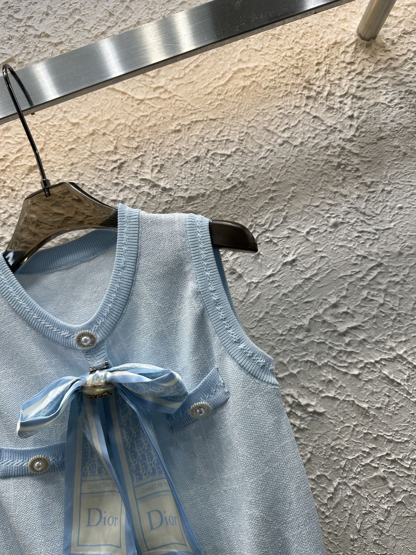 25 Summer new bow diamond jacquard knitted vest