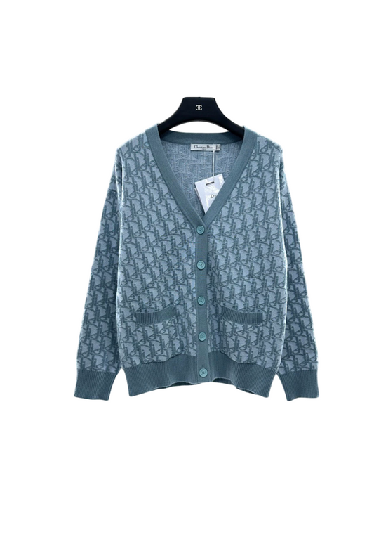 25fw Jacquard knitted cardigan