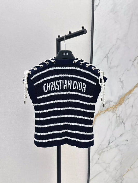 25SS Striped knitted top