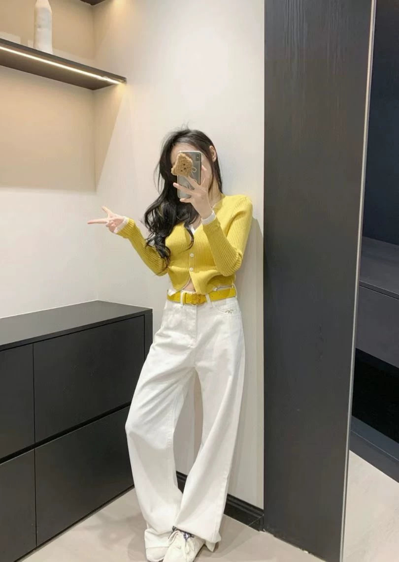 C 25 Little White Pants Denim Trousers