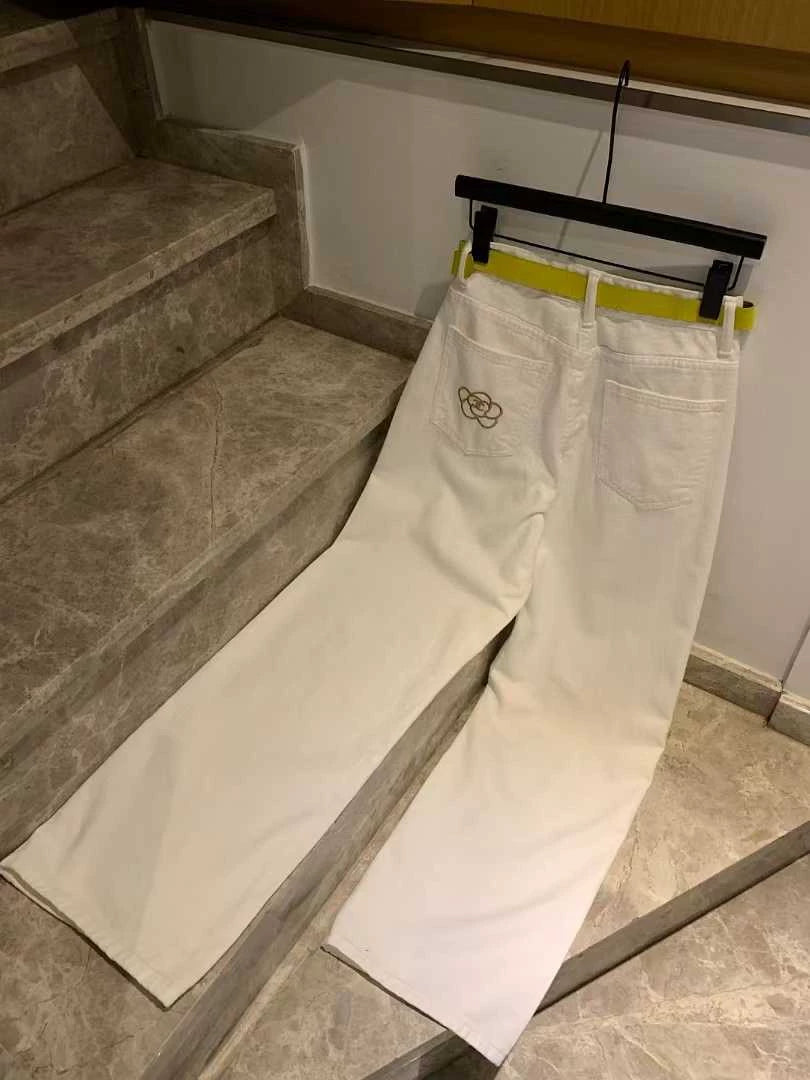 C 25 Little White Pants Denim Trousers