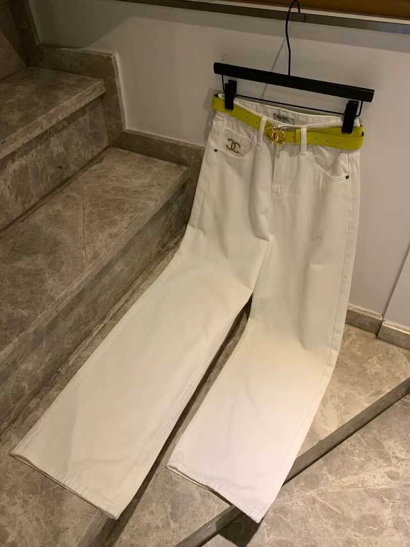 C 25 Little White Pants Denim Trousers