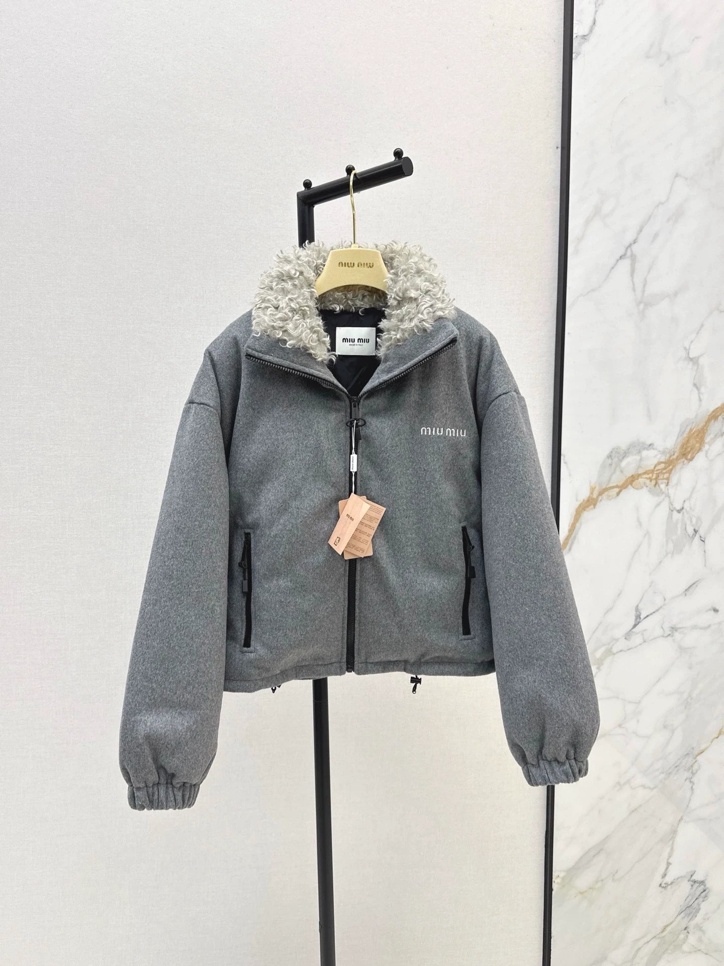 25fw Short standing collar down jacket