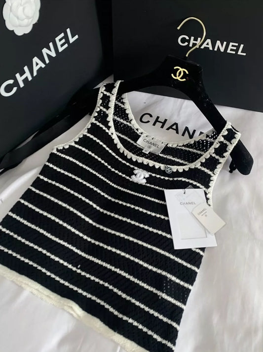 C 25 New Clashing Stripe Knit Tank Top