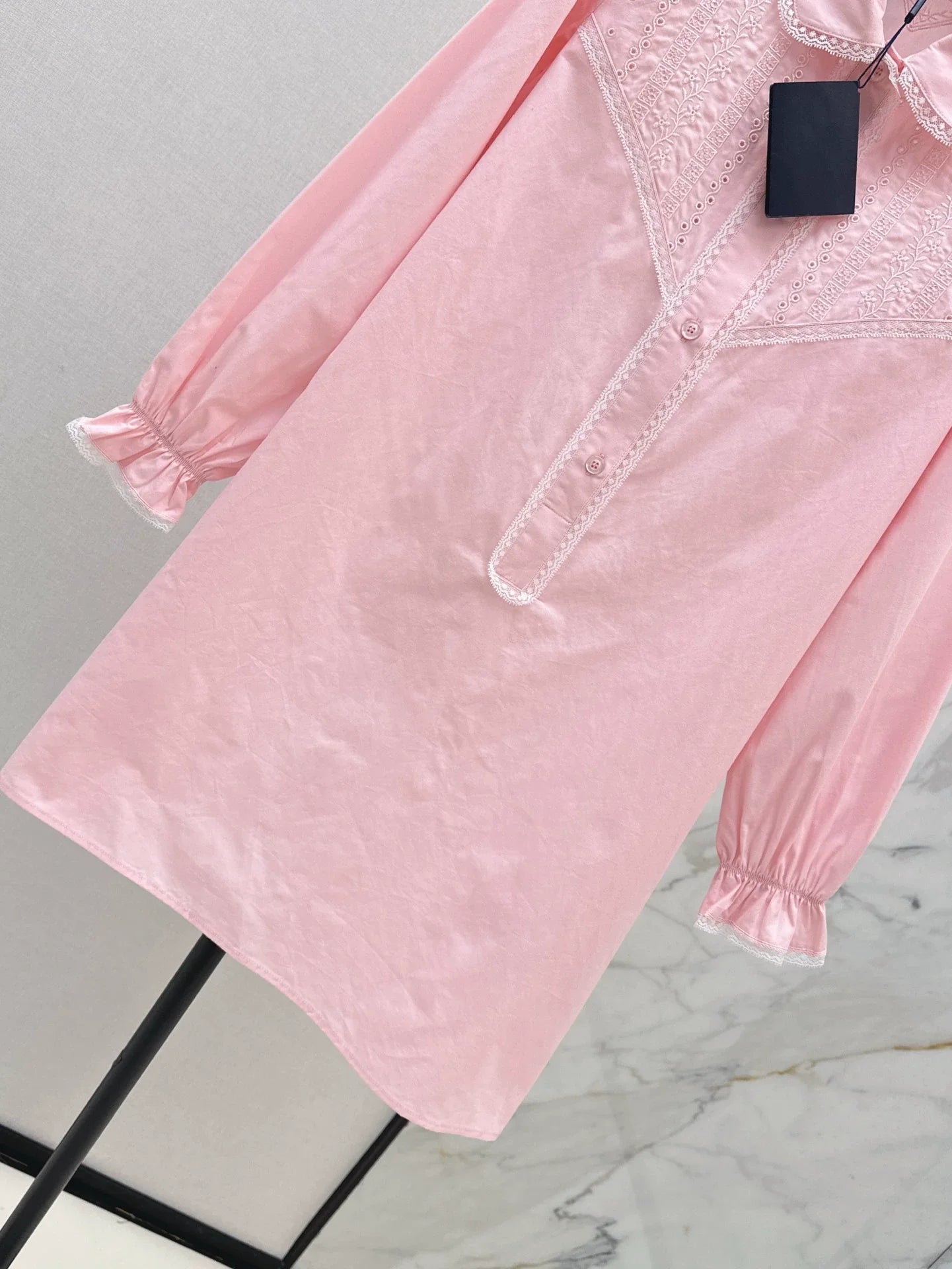 P 25 Spring Summer New Lace Lace Long Sleeve Shirt Style Dresses