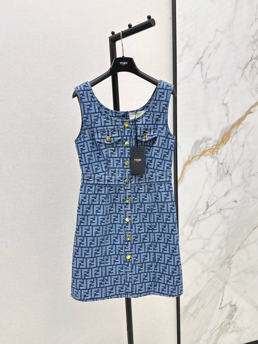 25SS Cowboy vest skirt
