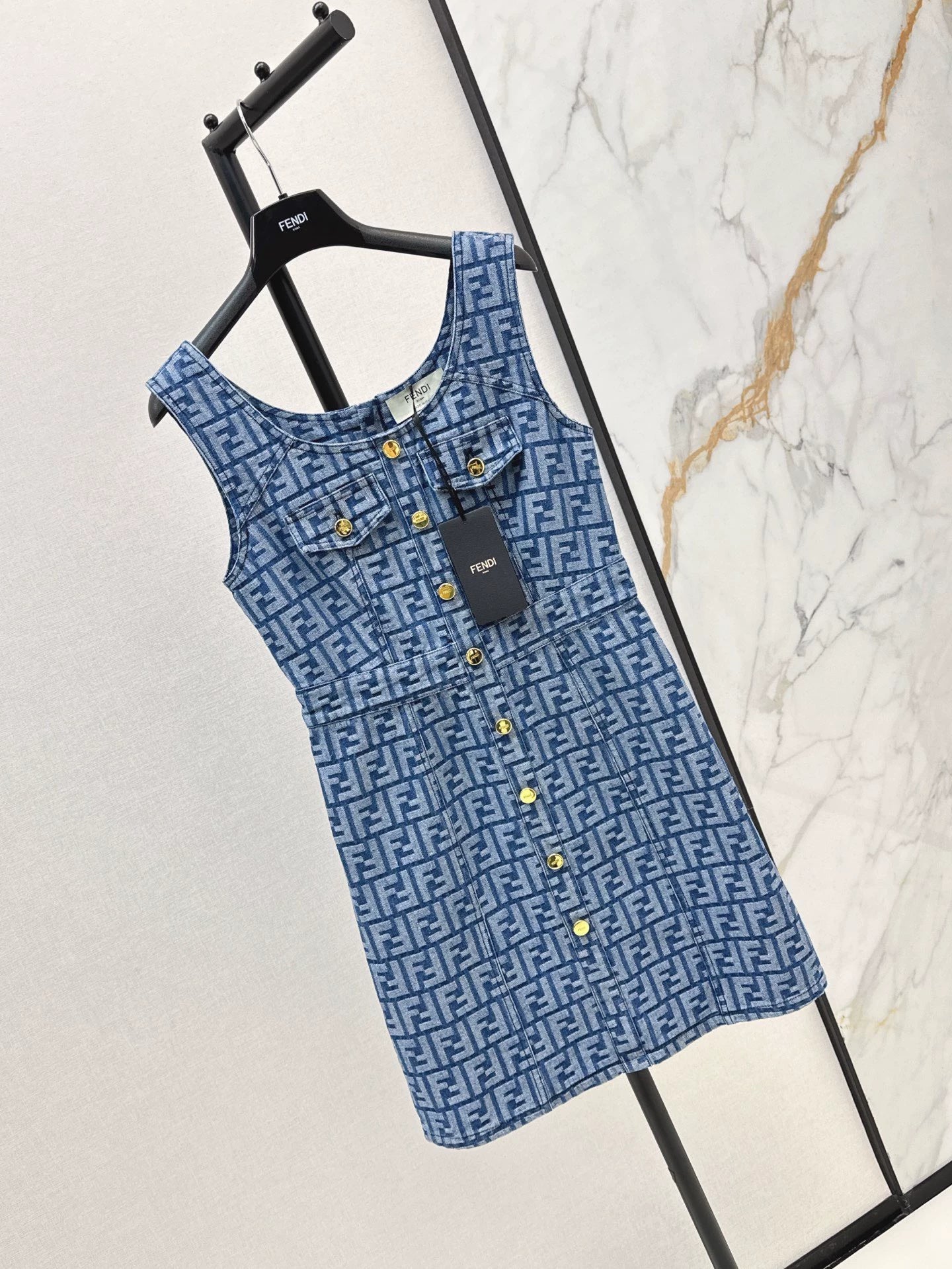 25SS Cowboy vest skirt