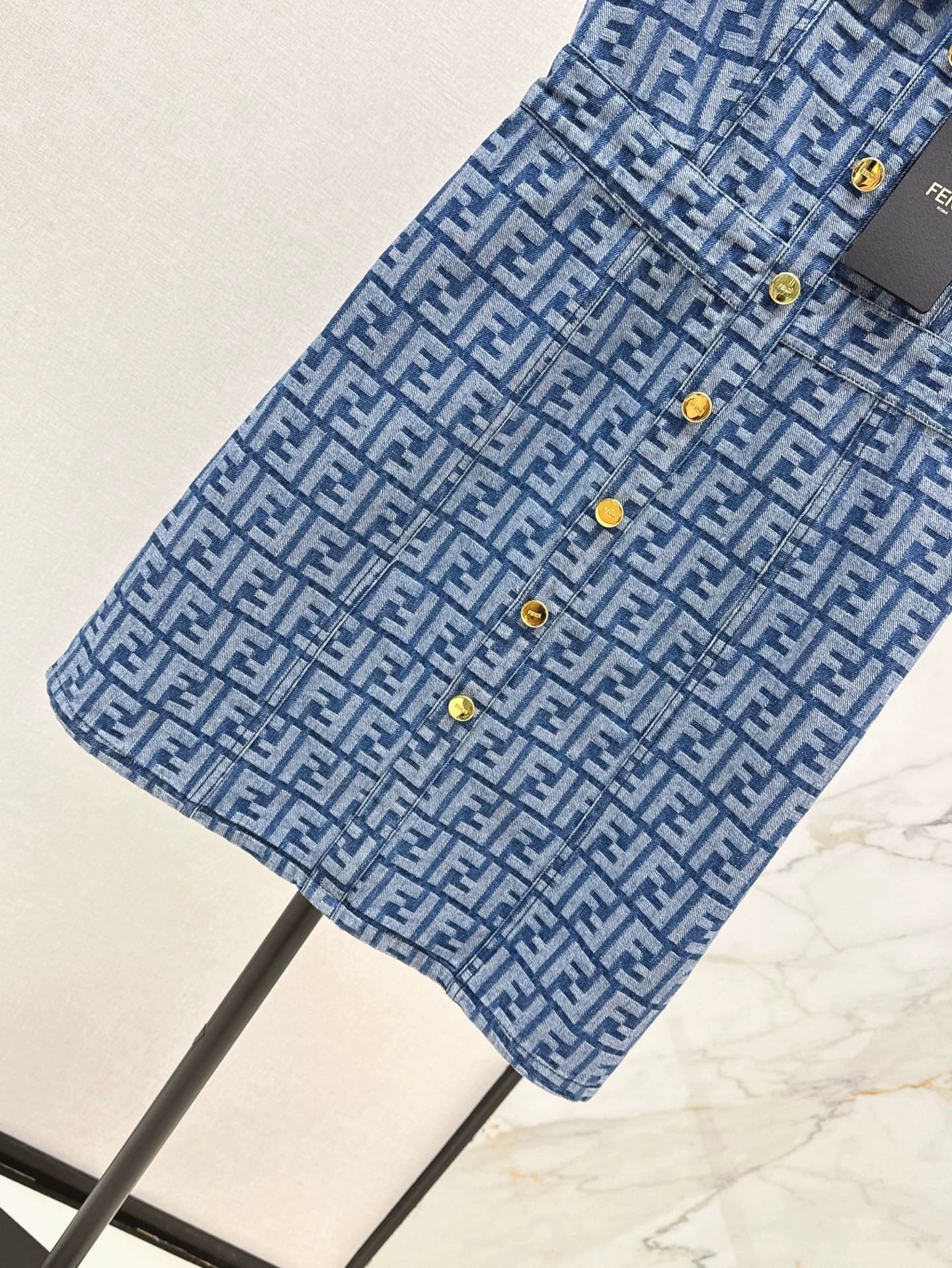 25SS Cowboy vest skirt
