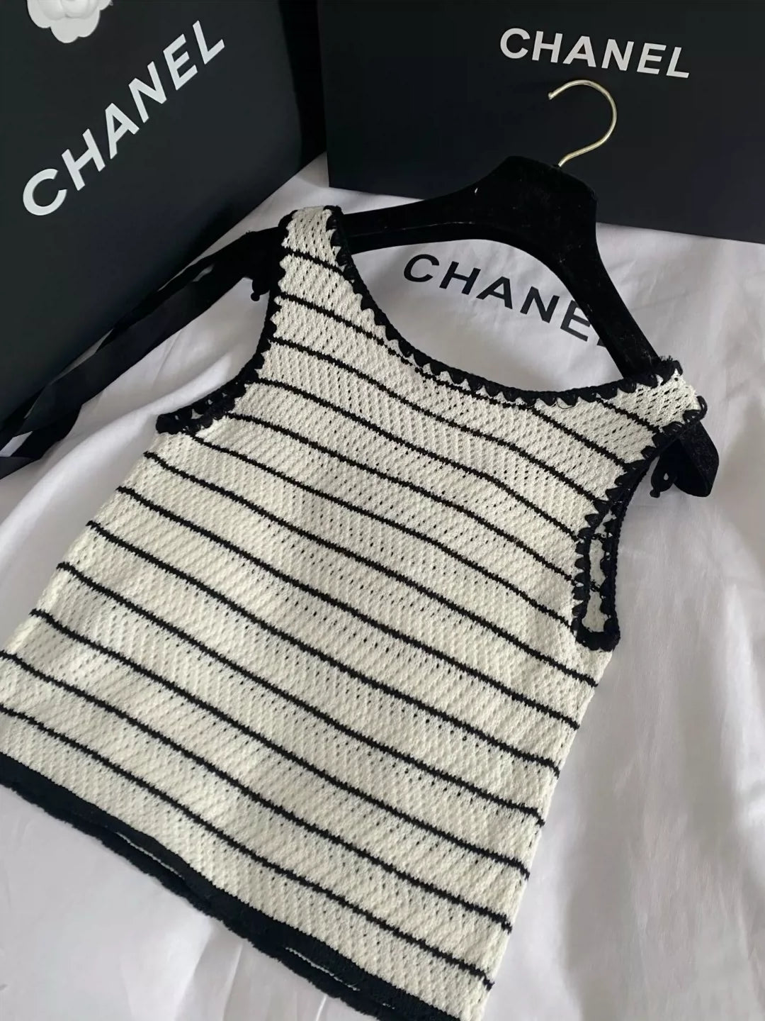 C 25 New Clashing Stripe Knit Tank Top