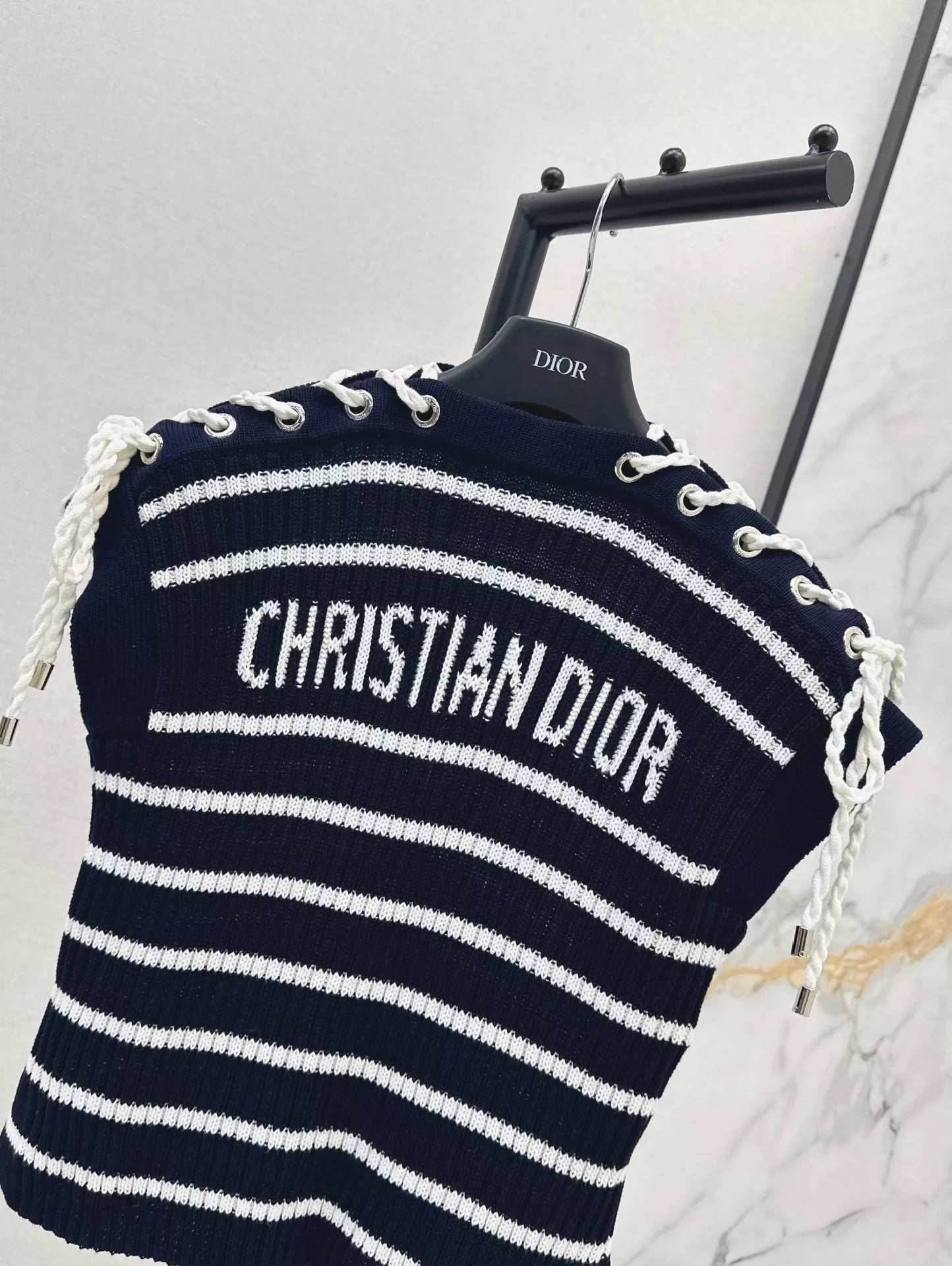 25SS Striped knitted top