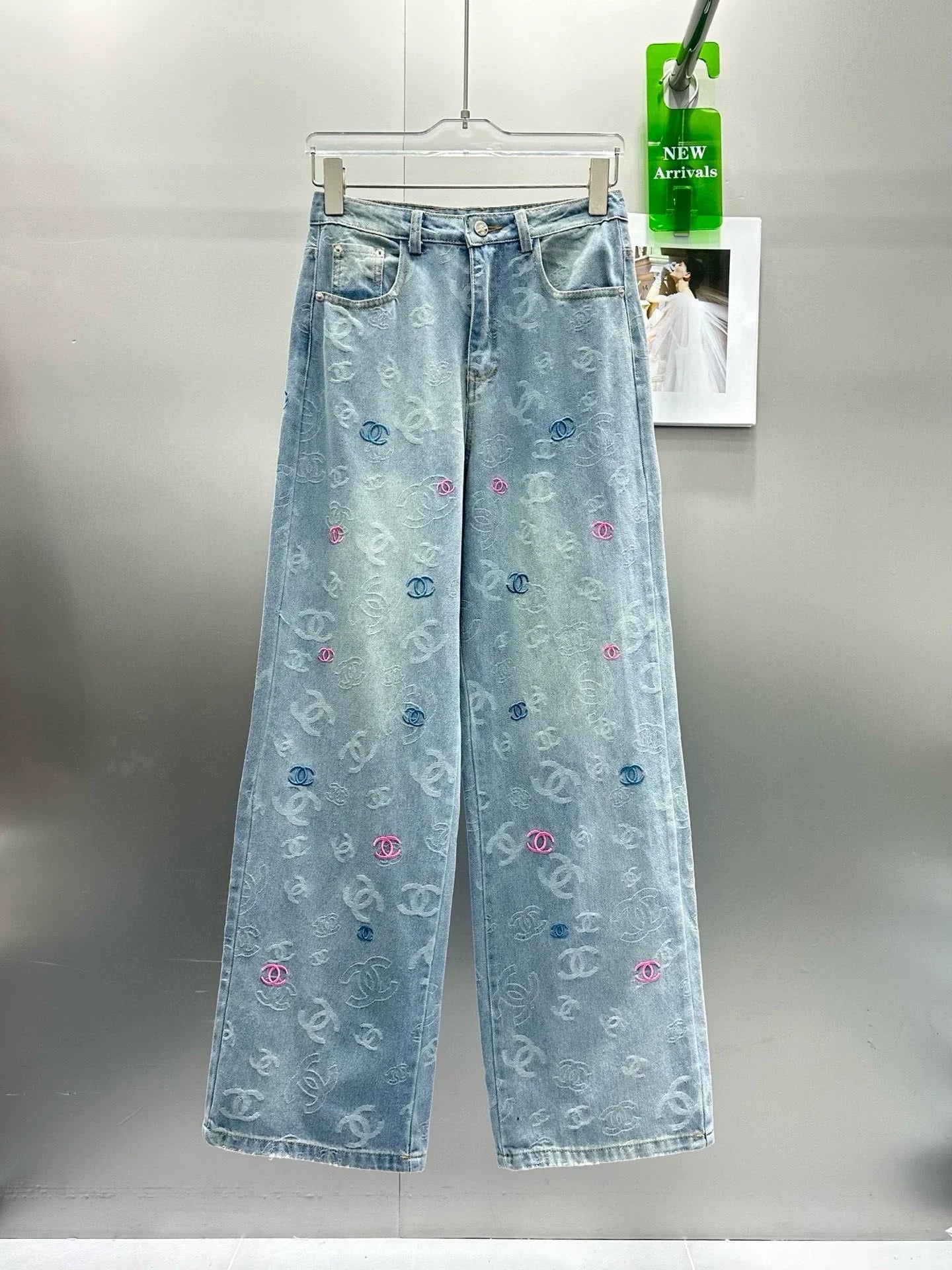 25 Summer new design jacquard jeans