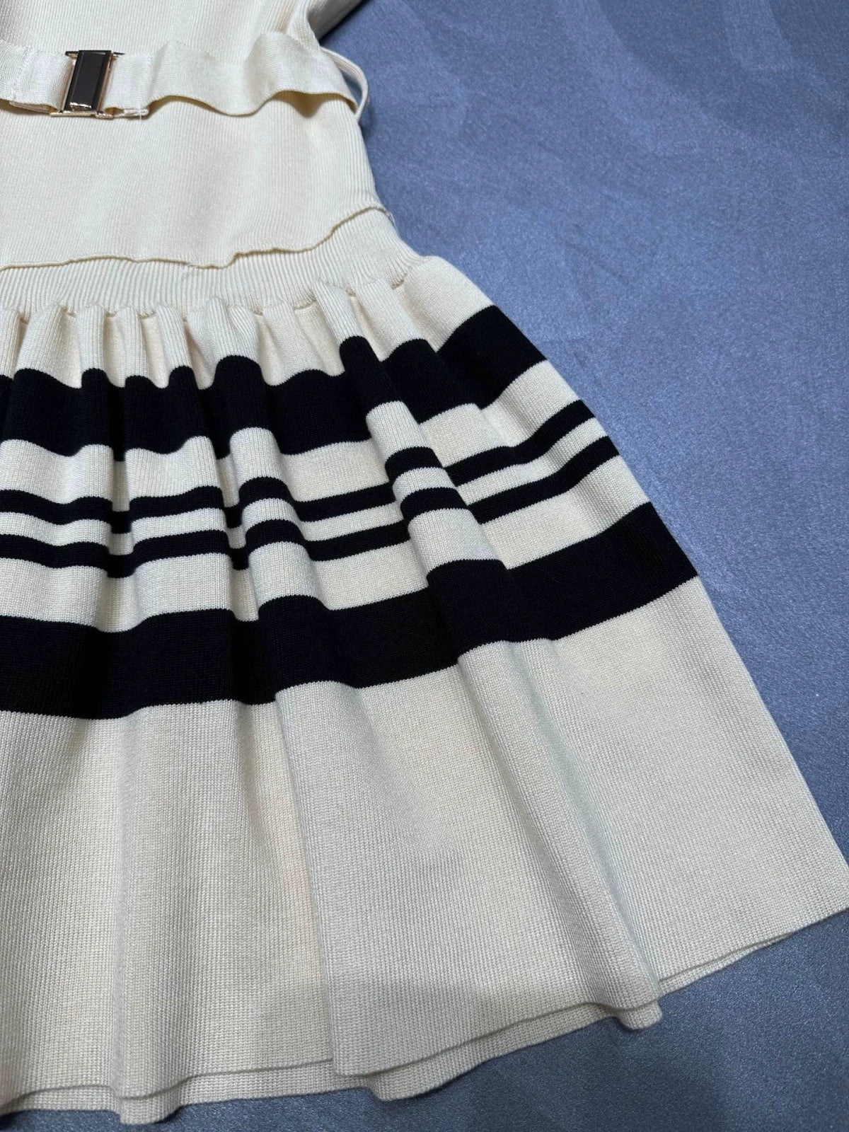 25 Summer new letter logo jacquard knitted vest dress with belt